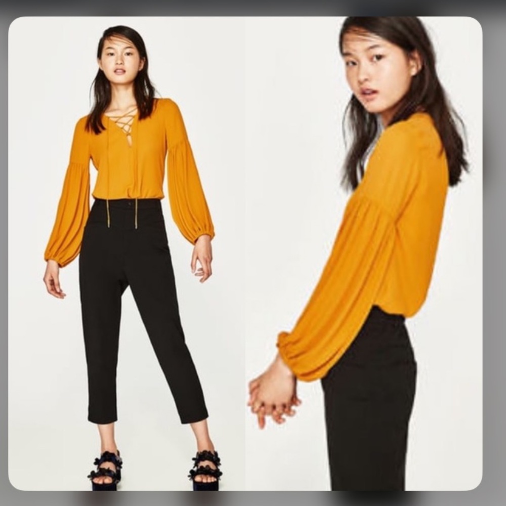 {Zara} goldenrod bodysuit